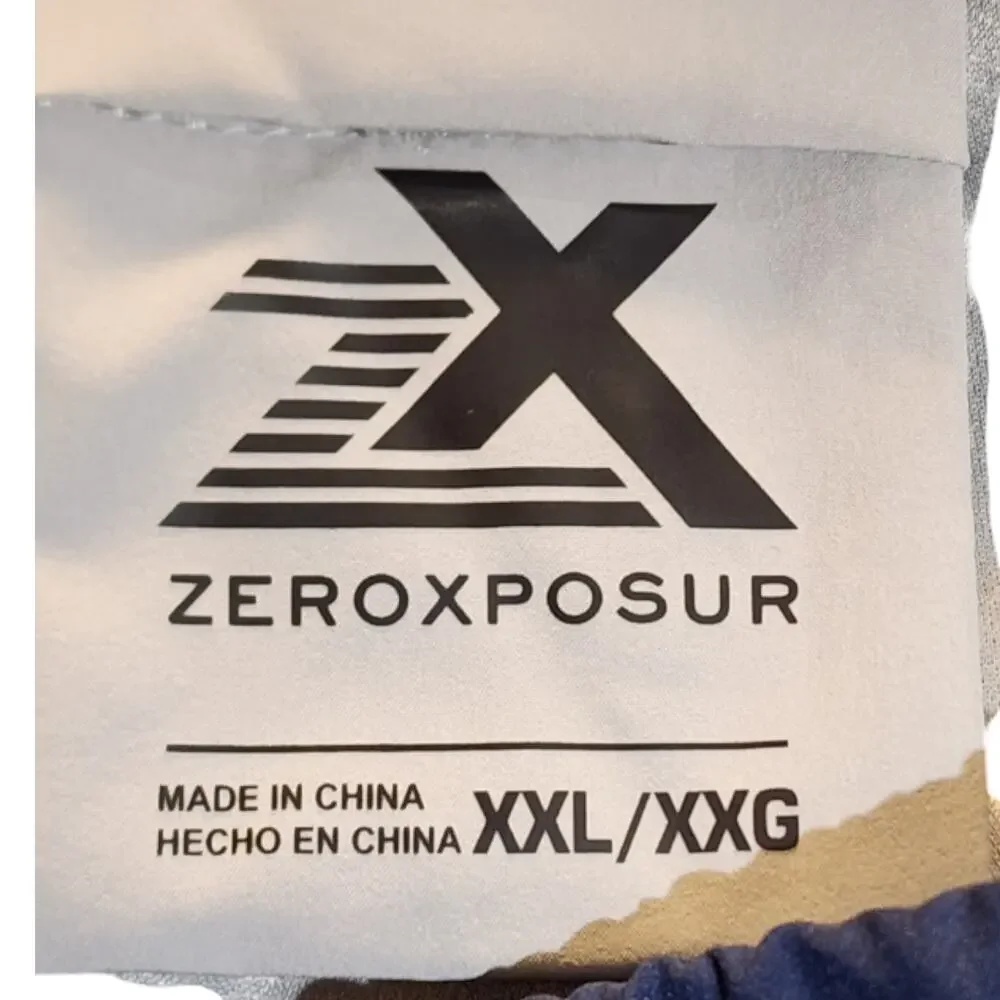 ZeroXposur Mens XXL Blue Swim Trunks Board Shorts UPF 50+ Quick Dry Pockets NWT